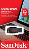 SanDisk Cruzer Blade 32GB USB 2.0 Type-A USB Flash Drive