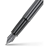 Sheaffer 100 Fountain Pen Ionic Shiny Dark Grey Gunmetal with PVD Trim - E0937553