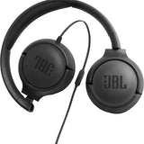 JBL Tune 500 Wired On-Ear Headphones- Black
