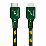 Springboks Official Licensed Certified 60W Fast Charge Type-C Braided Cable - 2m