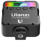 Ulanzi VL49 RGB Gen II Rechargeable Mini LED Video Light Black