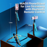 Ulanzi MA09 Selfie-Stick Tripod with Bluetooth Remote Control
