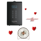 Elektra 8073 Platinum Cool/Warm Steam Humidifier + Free Zen Cool Series 6-inch Desk Fan - Copper