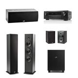 Denon AVR-X580BT AV Receiver +POLK T50 Floor-Standing Tower Speaker + Polk T15 Bookshelf Speakers + Polk T30 Centre Speaker + Polk MXT10 SUB