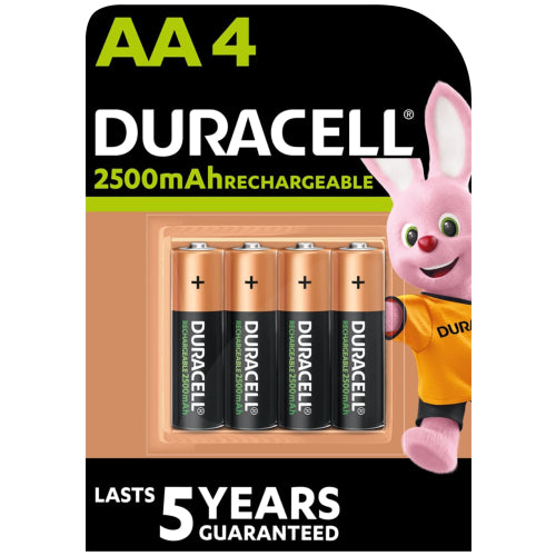 Duracell Rechargeable 2500mAh AA 4Pack