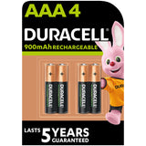 Duracell Rechargeable 900mAh AAA 4Pack