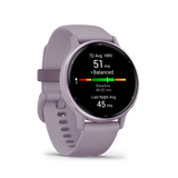 Garmin Vívoactive® 5 Metallic orchid Aluminium bezel with orchid case and silicone band