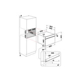 Whirlpool WCW707HTSB ZA 52L Built in Microwave