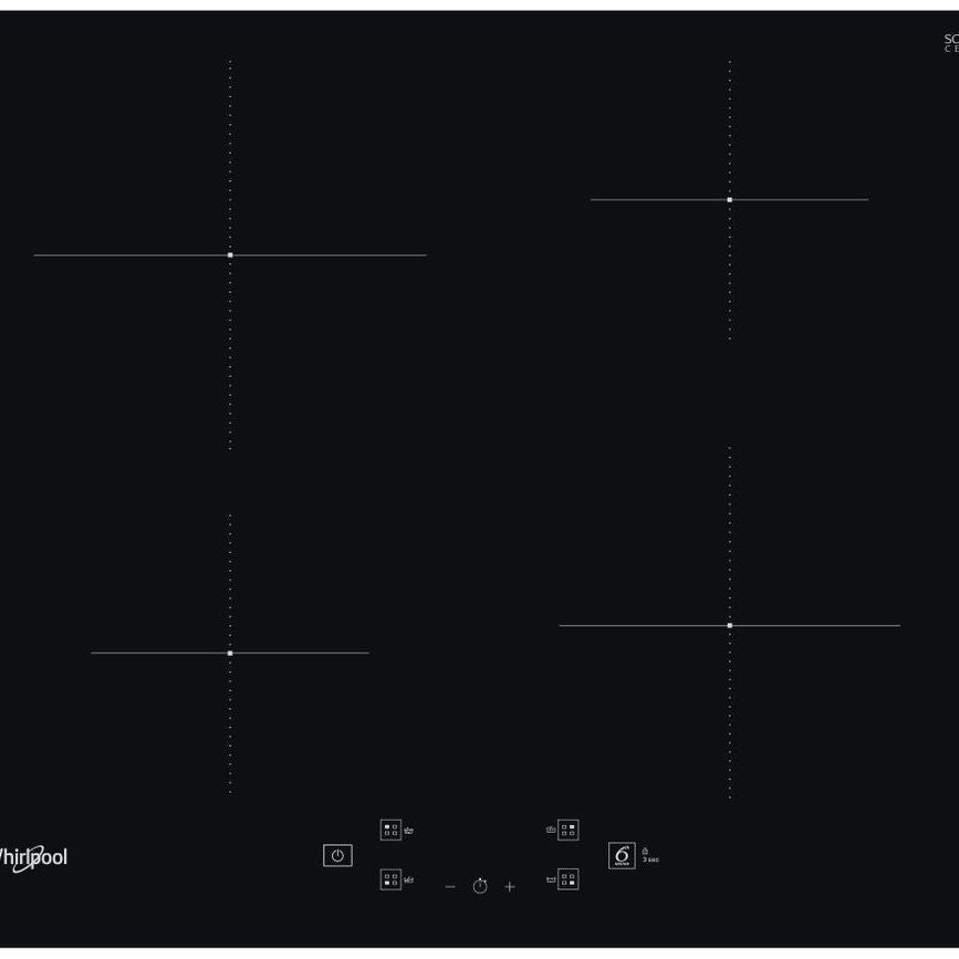 Plaque Induction Whirlpool 4 Zones - Noir Intégré 59 Cm - 6ème Sens Et Booster