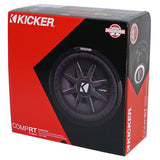 Kicker Shallow-Mount 10" Subwoofer With Dual 1-ohm Voice Coils - 43CWRT101