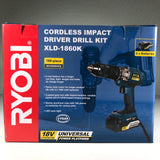 RYOBI XLD-1860k 18v Cordless Impact Drill Kit