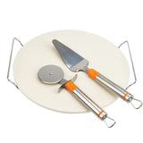 ALVA Pizza Stone with Handle & Cutter