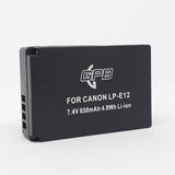 GPB LP-E12 Rechargeable Digital Camera Battery for Canon