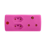 Electricmate 1 X 16Amp + 2 X 5Amp Adaptor Pink - EA008P