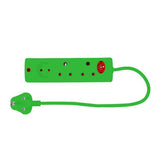 Electricmate 3-Way Multiplug With Overload Protection Green - EE009GR