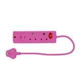 Electricmate 3-Way Multiplug With Overload Protection Pink - EE009P
