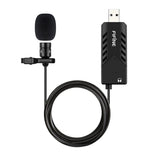 Fifine USB Lavalier Lapel Microphone with Sound Card - K053