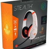 Stealth - Metalic Abstract Wired Gaming Headset - Orange/White
