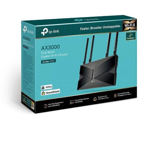 Tp-Link AX3000 Dual Band Gigabit Wi-Fi 6 Router - Archer AX53