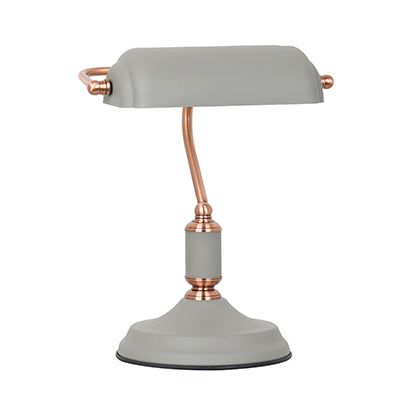Radiant Bankers Table Lamp - Grey / Copper