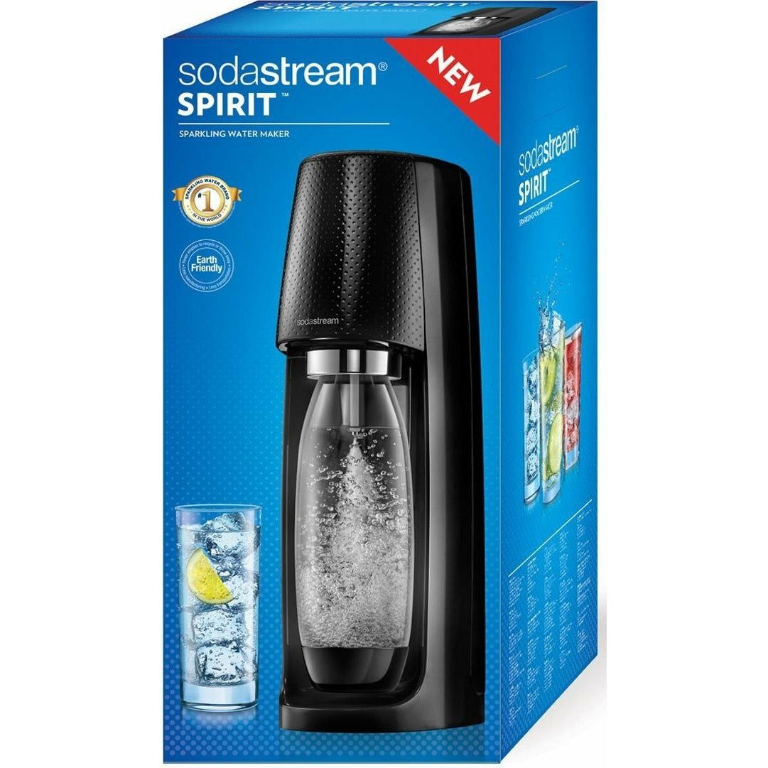 sodastream Sparkling Water Machines Bottles 1 Twin Pack, 2 x 1 Litre, Black