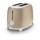 Smeg TSF01CHMSA 50'S Retro Style 2 Slice Toaster - Champagne Matte