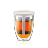 BODUM Pavina Tea for One Double Wall Glass - 0.35L White