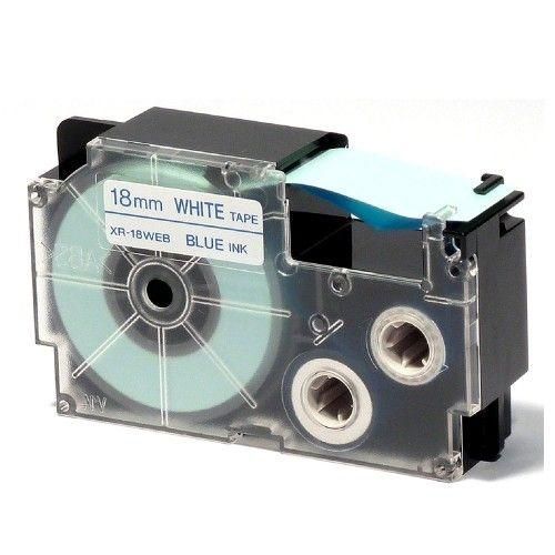 Casio Ez-Label Printer Tape Cartridge 18mm, Blue on White (XR