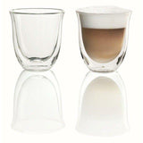 DeLonghi Double Walled Thermo Cappuccino Glass Cups Set of 2 - New World