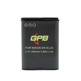 GPB EN-EL23 Rechargeable Digital Camera Battery for Nikon