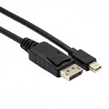 Gizzu Mini DP to DP 4k 30Hz|4k 60Hz 1.8m (Thunderbolt 2 compatible) Cable – Black - GCMDPDP18M - New World