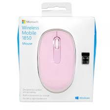 Microsoft Wireless Mobile Mouse 3000 Model 1359 Pink Black 4 Button Clean  Tested
