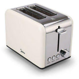 Midea MT-RS2L13W Cream 2 Slice Toaster - New World