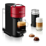 Nespresso Vertuo Next Coffee Machine + Aeroccino Milk - Cherry Red
