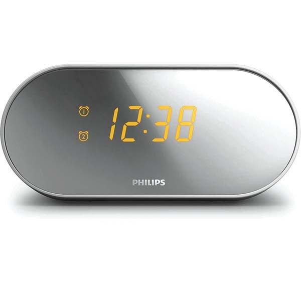 Philips AJ2000 Clock Radio - Silver - New World