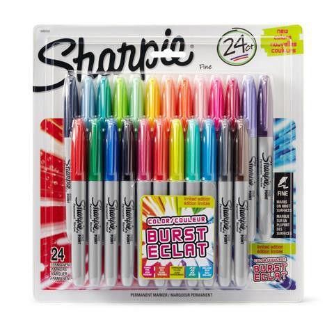 Sharpie - Assorted Colours Promo Pack of 24 Colours - New World