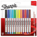 Sharpie Ultrafine Permanent Markers Assorted 12  Pack