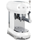 Smeg ECF01WHEU 50's Style Espresso Manual Coffee Machine - White