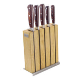 Snappy Chef 5pc Kitchen Knife Set With Block - New World