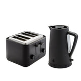 Swan SSTP8 Stealth Breakfast Pack - Black Kettle & Toaster Set
