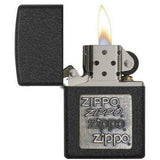 Zippo Black Crackle™ Gold Zippo Logo - New World
