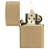 Zippo Brushed Solid Brass - New World