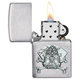 Zippo Card Skull Emblem Design - New World