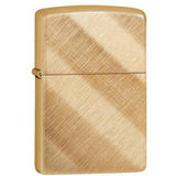 Zippo Diagonal Weave Brass - New World