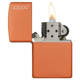 Zippo Reg Orange Matte Logo - New World