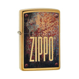 Zippo Rusty Plate Design - New World