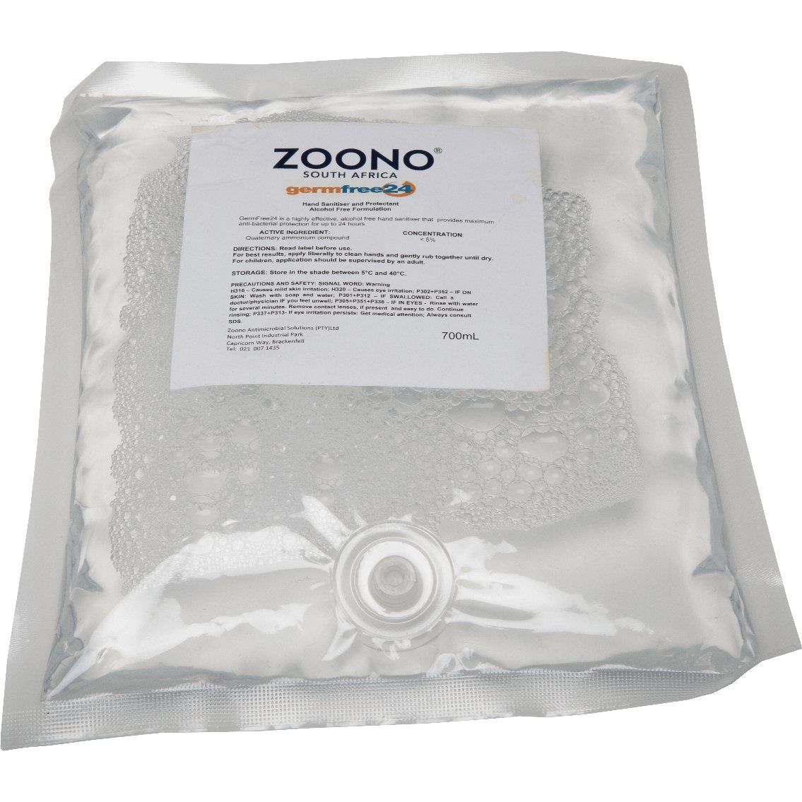 Zoono Hand Sanitiser 700ml Dispenser Refill Pouch - New World